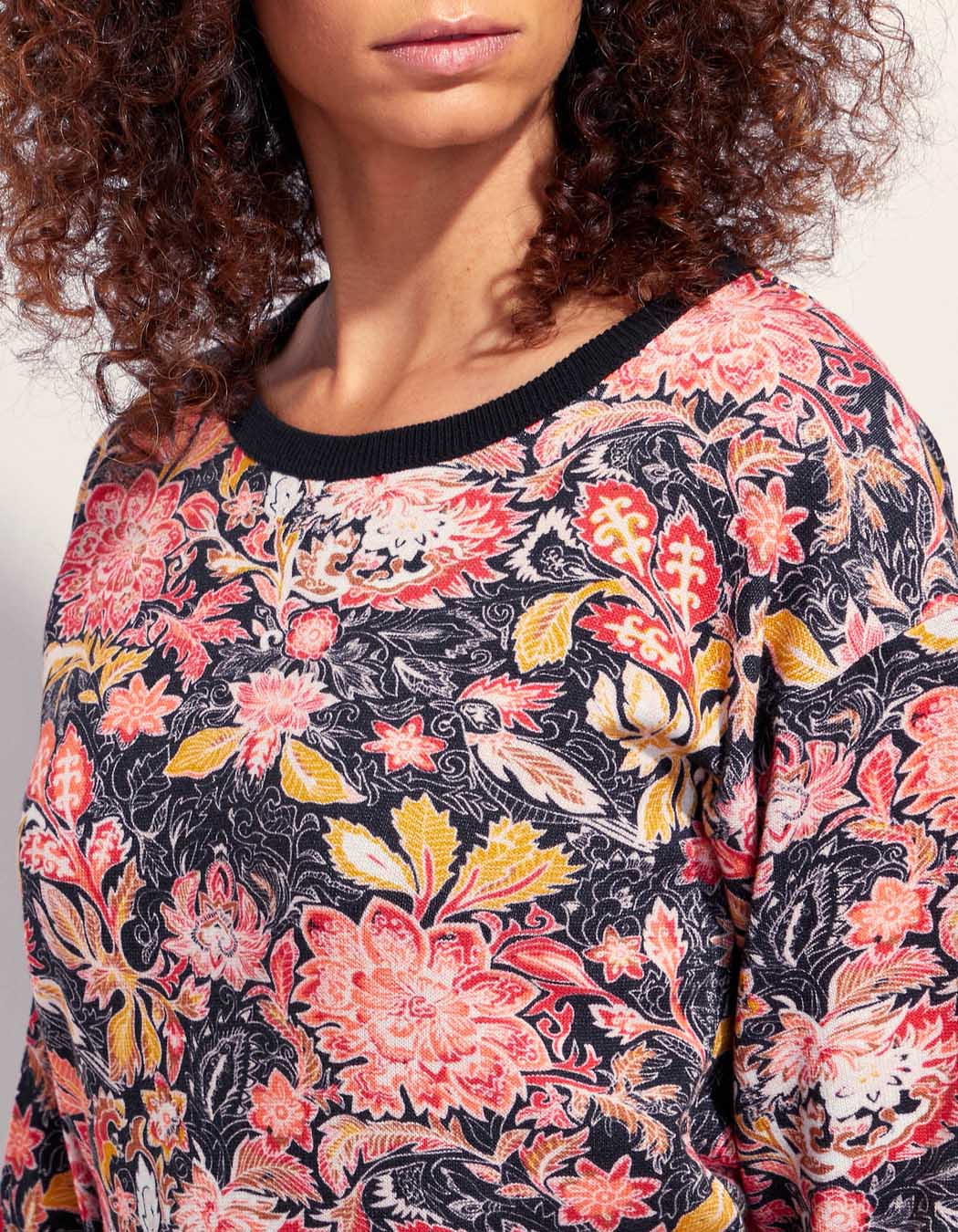 Sweat maille coton imprimé JOANI