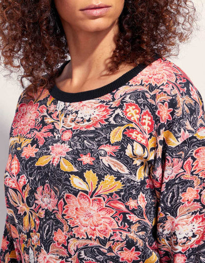 Sweat maille coton imprimé JOANI