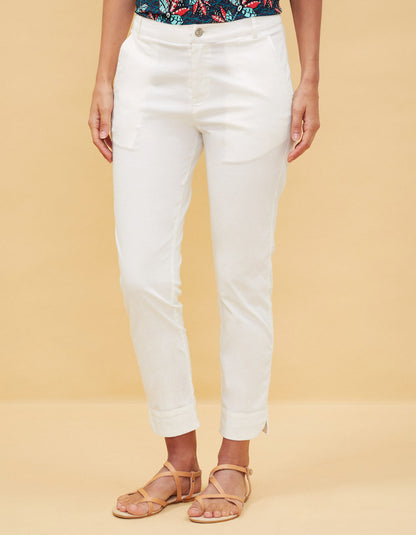 Pantalon 7/8 taille haute coton Marula