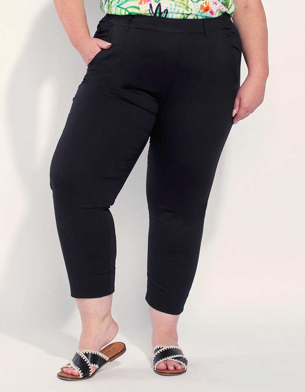 Pantalon droit coton grande taille NIMA