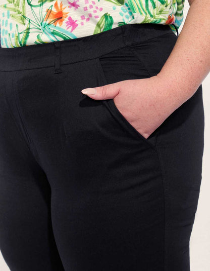 Pantalon droit coton grande taille NIMA