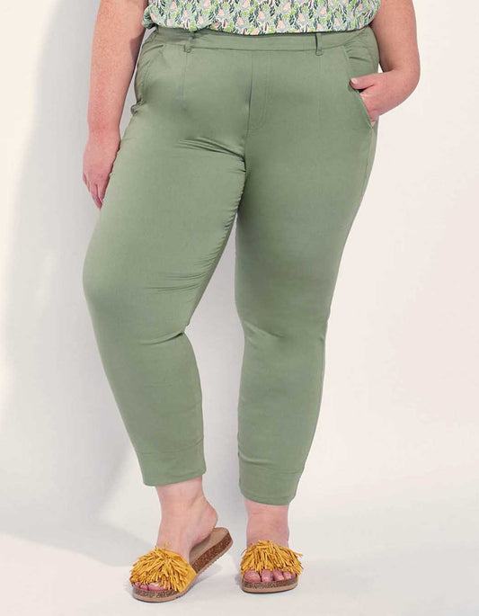 Pantalon droit coton grande taille NIMA