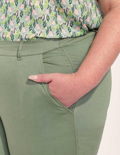 Pantalon droit coton grande taille NIMA