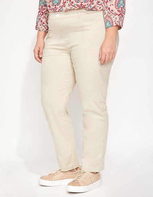 Pantalon cigarette taille elastiquée coton NIMANE