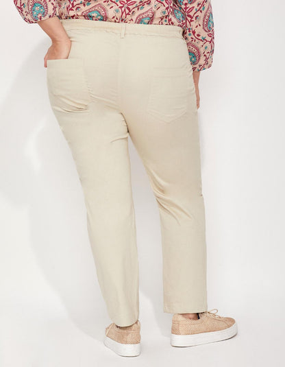 Pantalon cigarette taille elastiquée coton NIMANE