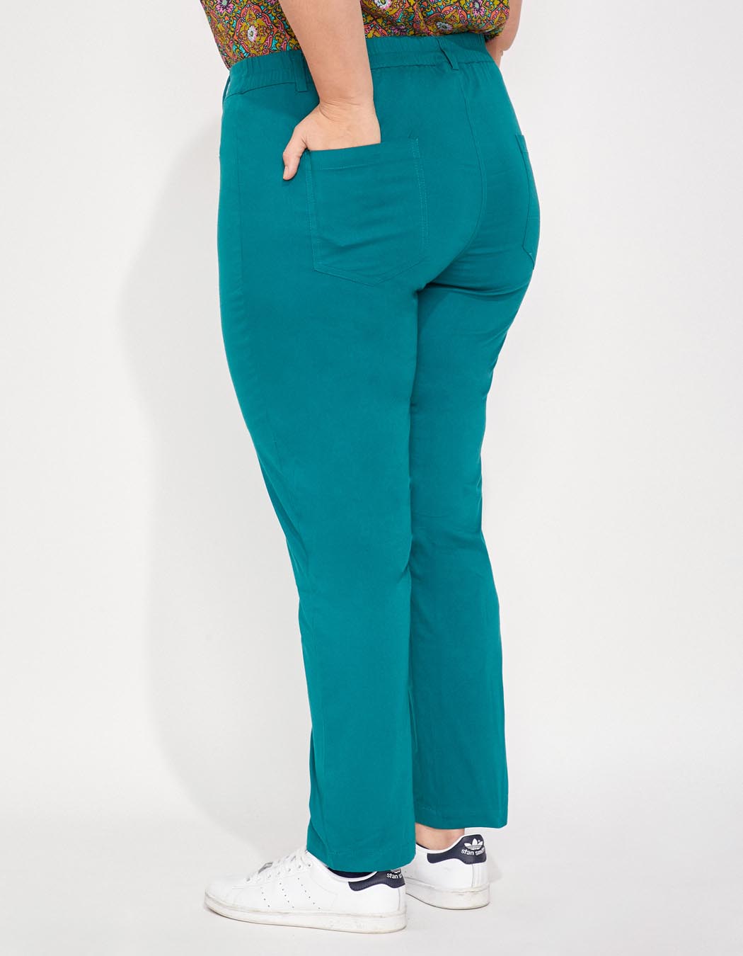 Pantalon cigarette taille elastiquée coton NIMANE