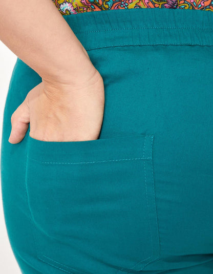 Pantalon cigarette taille elastiquée coton NIMANE
