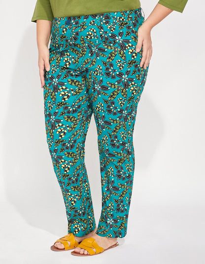 Pantalon cigarette taille elastiquée coton NIMANE