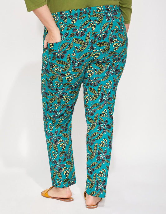 Pantalon cigarette taille elastiquée coton NIMANE