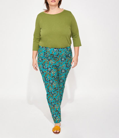 Pantalon cigarette taille elastiquée coton NIMANE