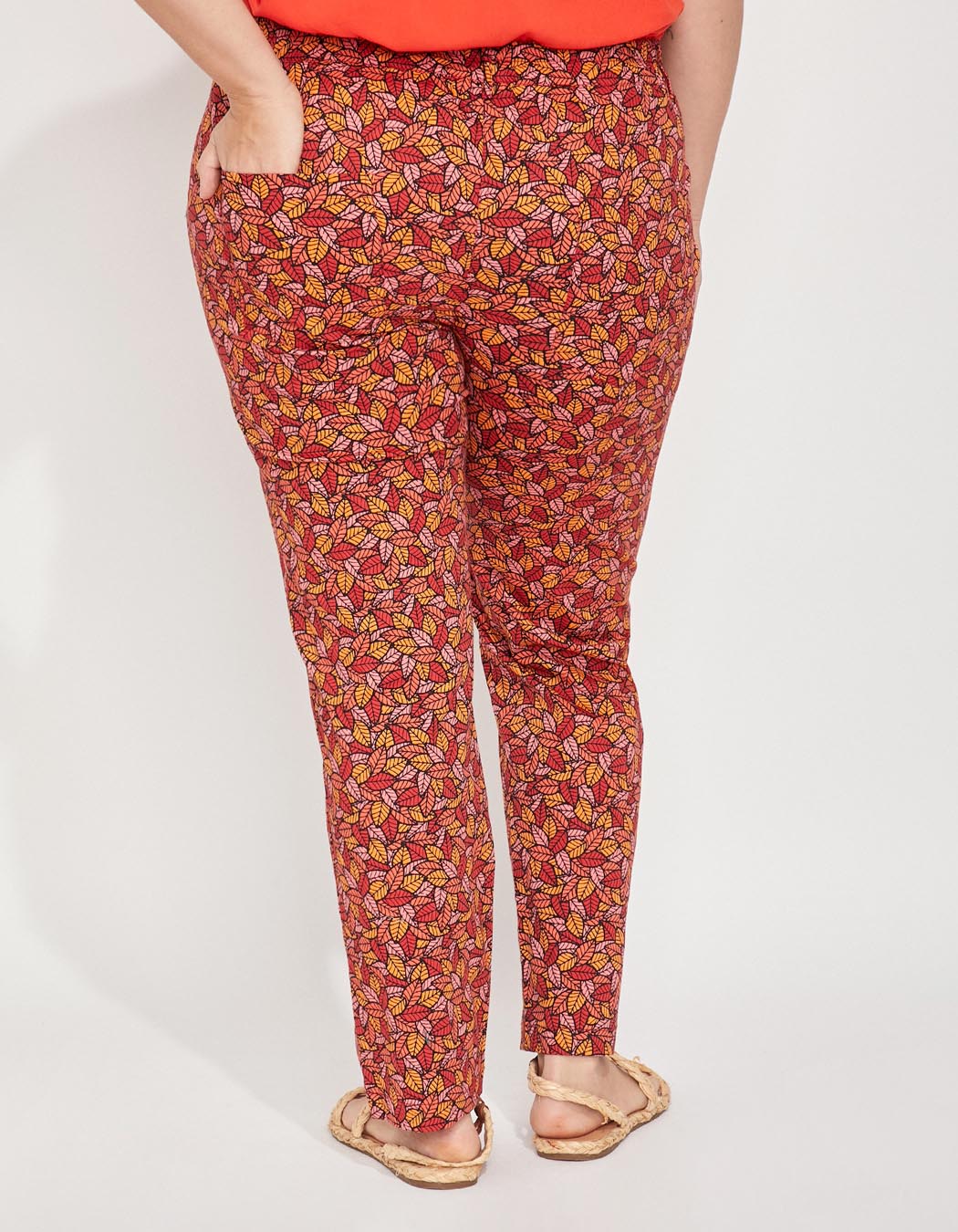 Pantalon cigarette taille elastiquée coton NIMANE