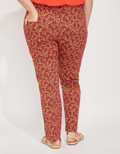 Pantalon cigarette taille elastiquée coton NIMANE