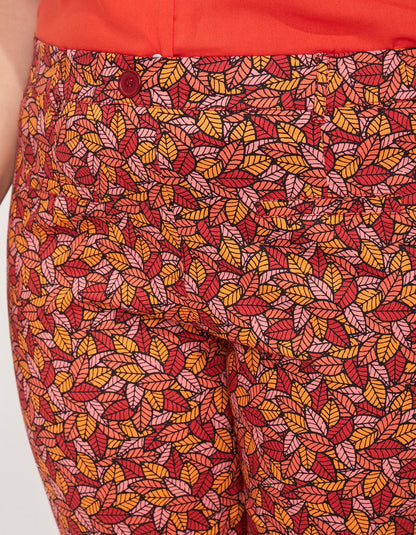 Pantalon cigarette taille elastiquée coton NIMANE