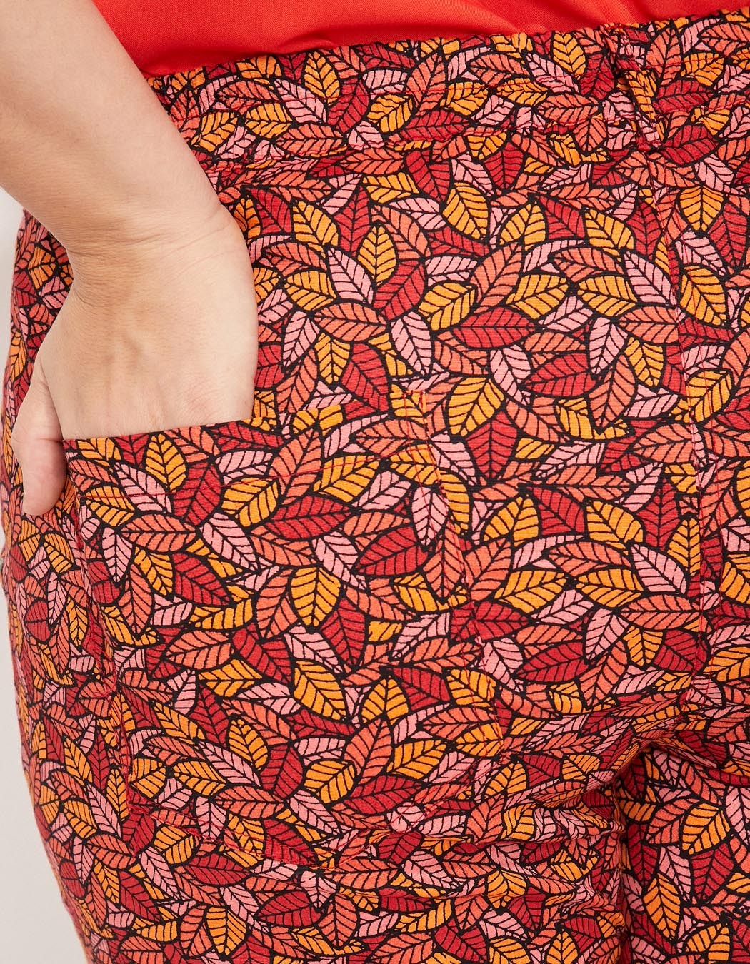 Pantalon cigarette taille elastiquée coton NIMANE