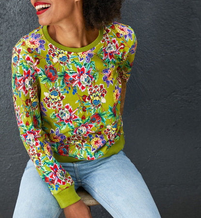 Sweat coton bio imprimé TINGRINE