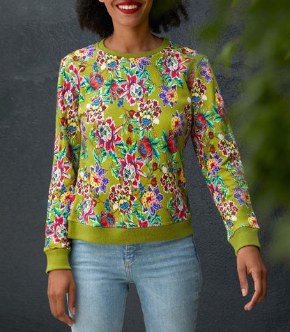 Sweat coton bio imprimé TINGRINE