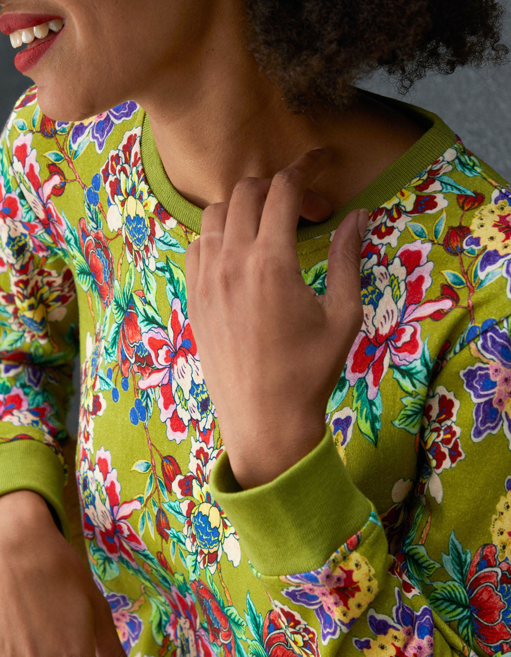 Sweat coton bio imprimé TINGRINE