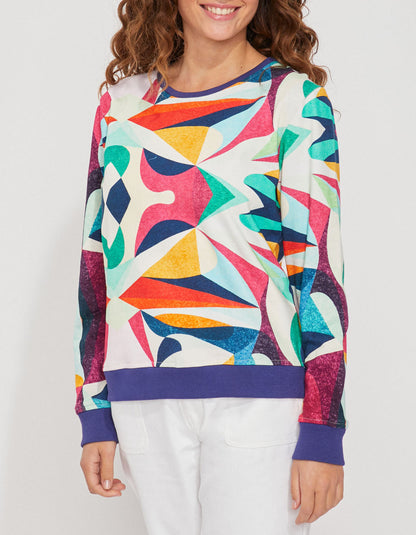 Sweat coton bio imprimé TINGRINE
