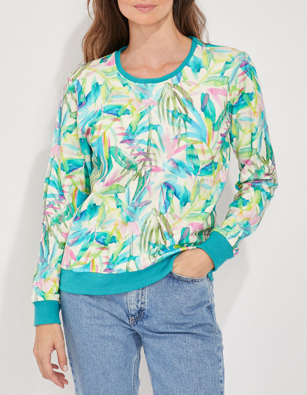 Sweat coton bio imprimé TINGRINE