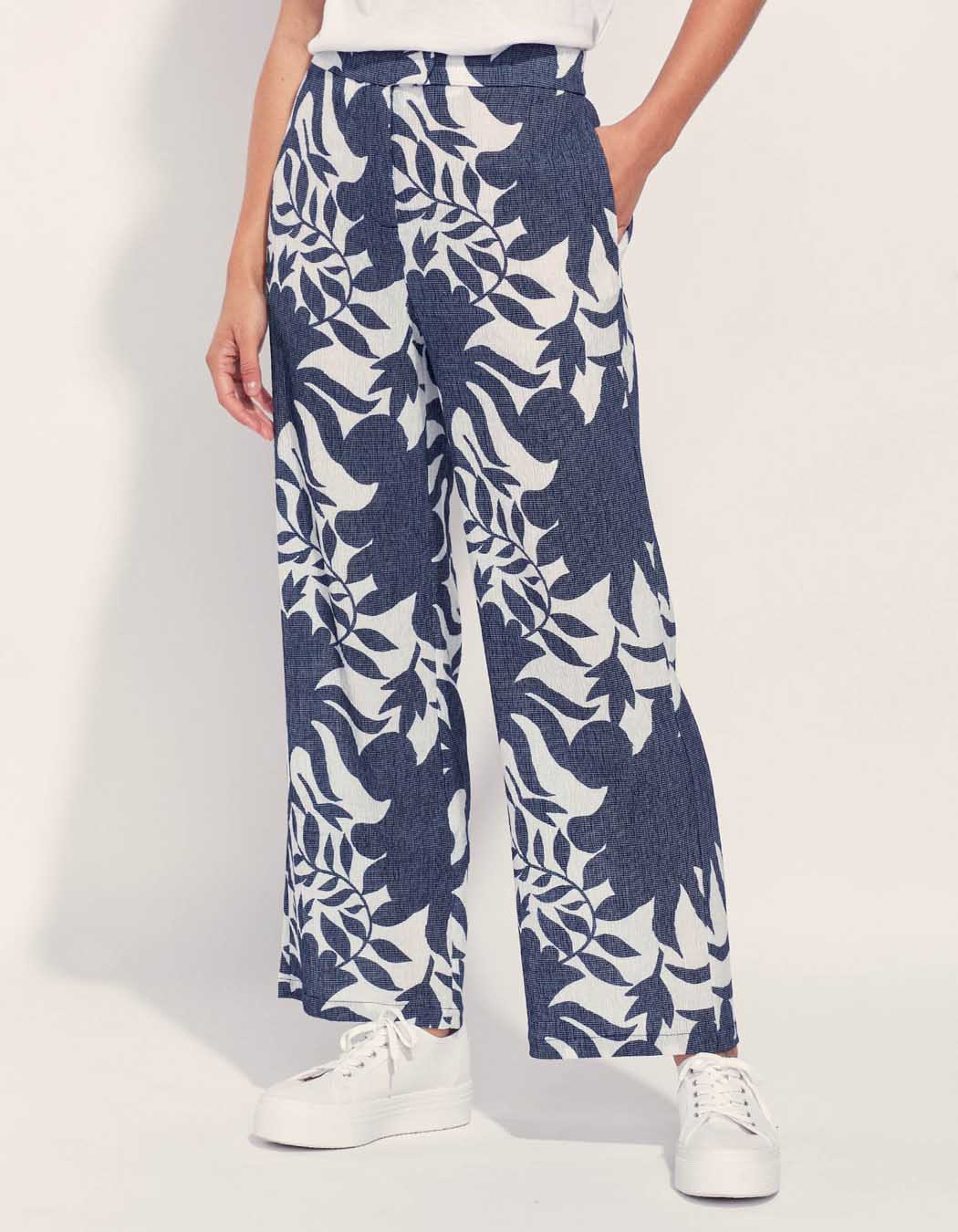 Pantalon fluide plissé imprimé NIRAY