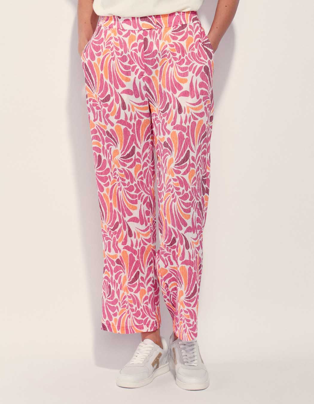 Pantalon fluide plissé imprimé NIRAY