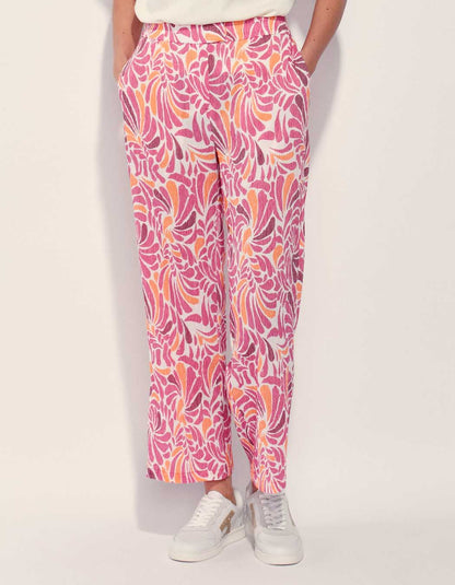 Pantalon fluide plissé imprimé NIRAY