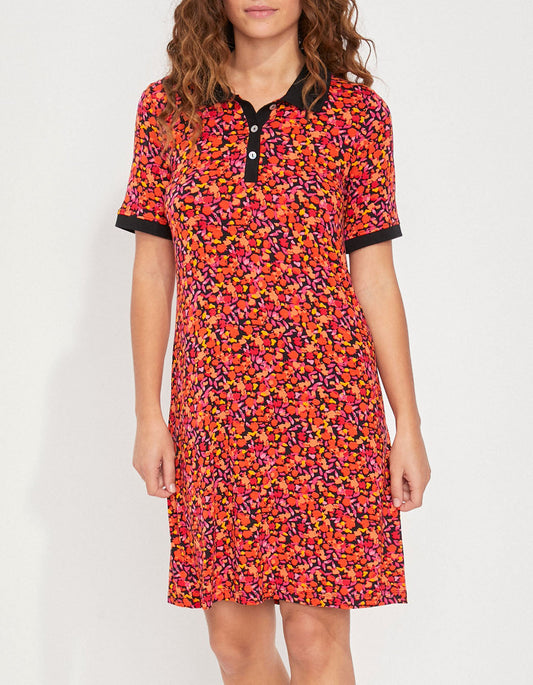 Robe polo imprimée fluide Ecovero ARUNA