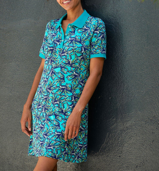Robe polo imprimée fluide Ecovero ARUNA