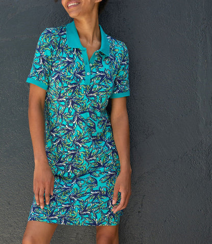 Robe polo imprimée fluide Ecovero ARUNA