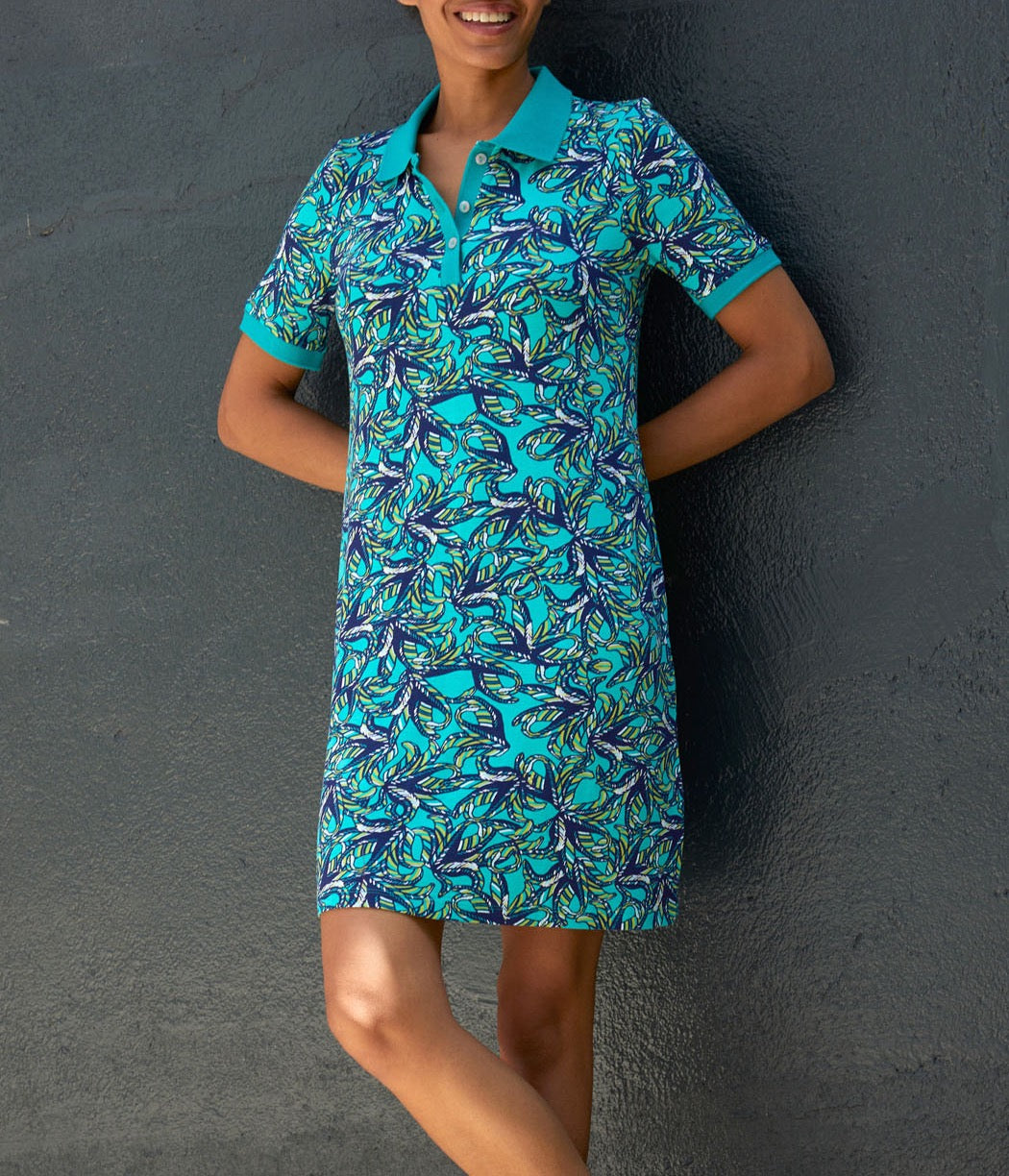 Robe polo imprimée fluide Ecovero ARUNA