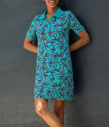 Robe polo imprimée fluide Ecovero ARUNA