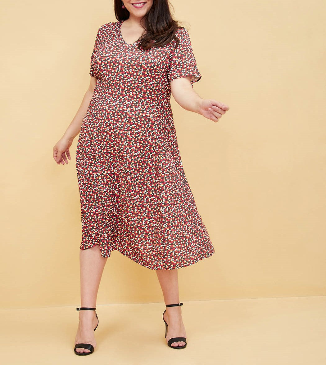 Robe fluide midi Bindi | 46 au 56