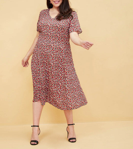 Robe fluide midi Bindi | 46 au 56
