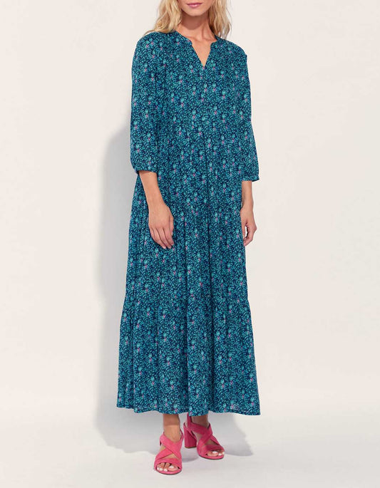 Robe longue imprimée coton bio CATELEYA