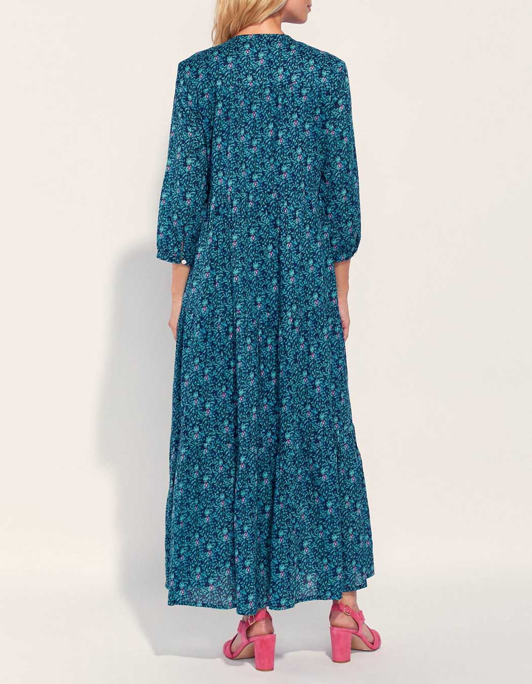 Robe longue imprimée coton bio CATELEYA