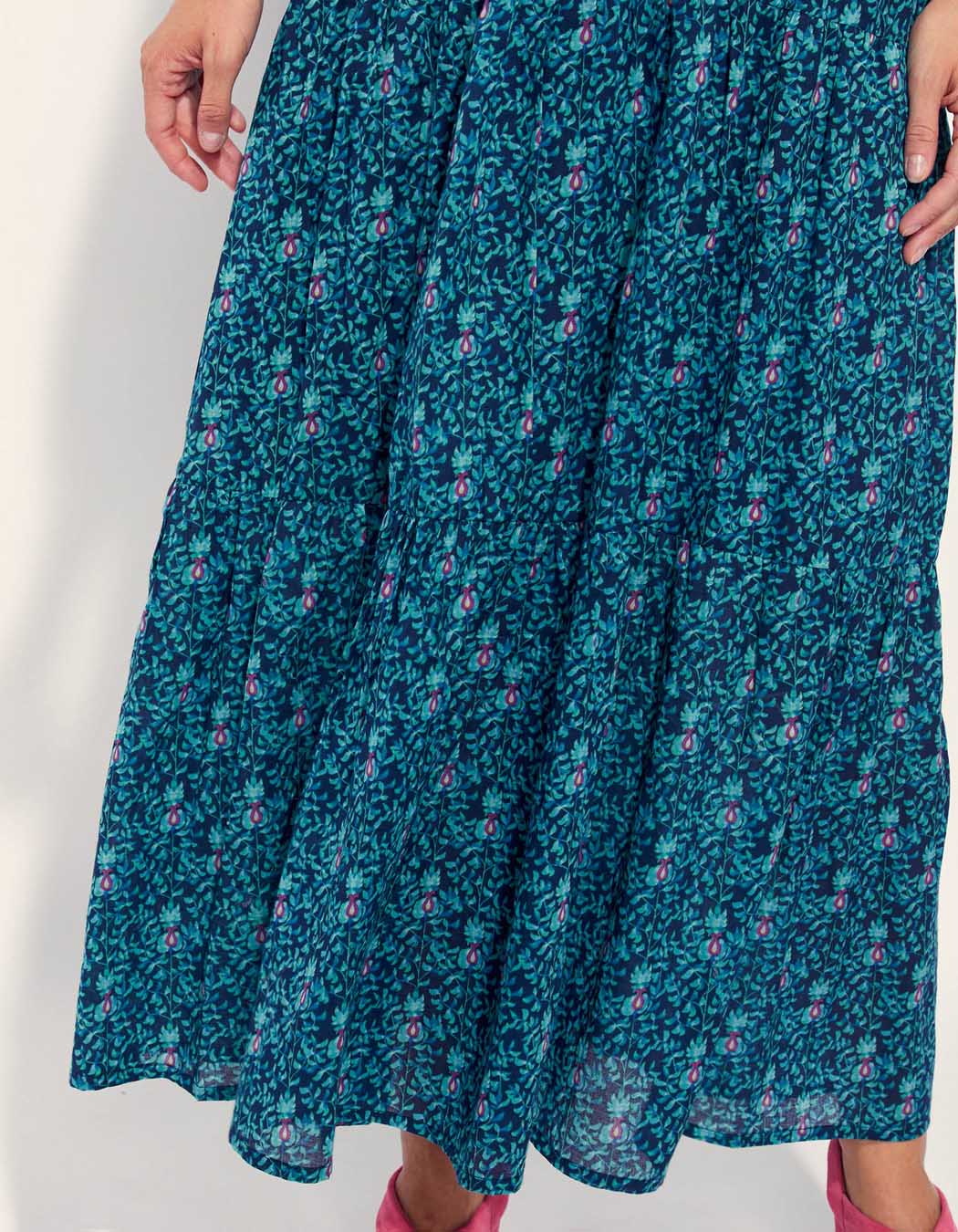 Robe longue imprimée coton bio CATELEYA