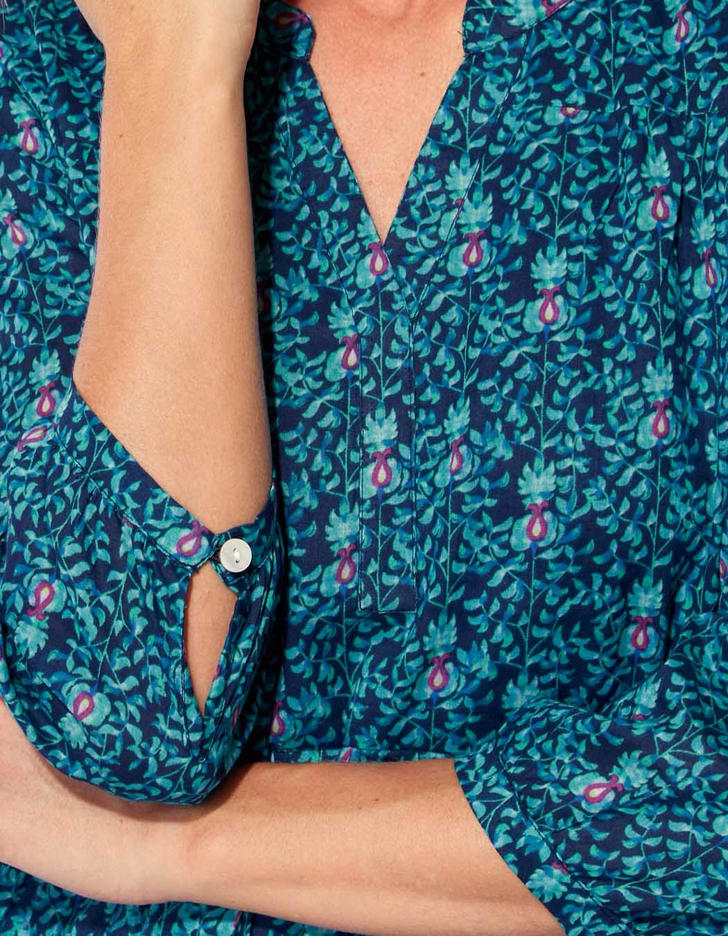 Robe longue imprimée coton bio CATELEYA