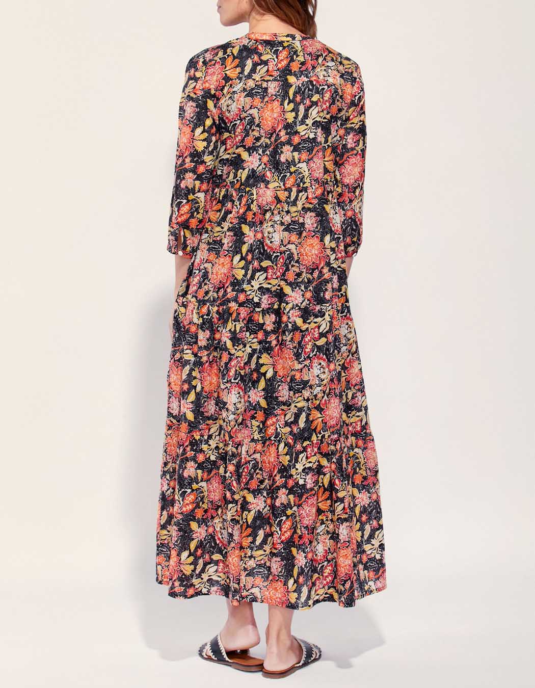 Robe longue imprimée coton bio CATELEYA