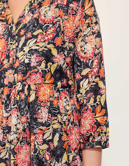 Robe longue imprimée coton bio CATELEYA