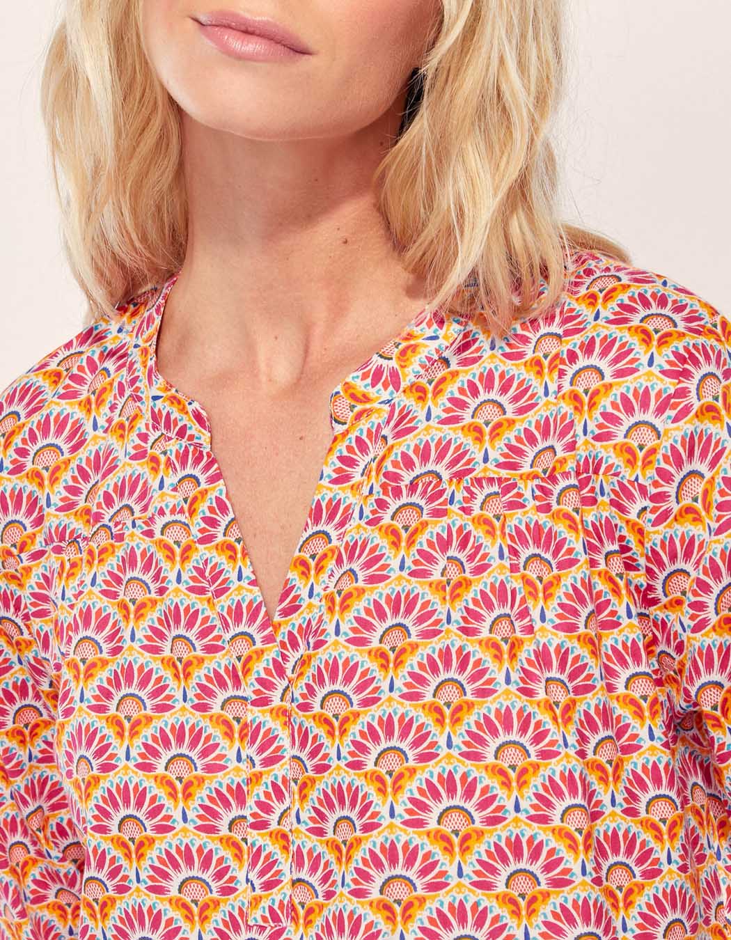 Robe longue imprimée coton bio CATELEYA