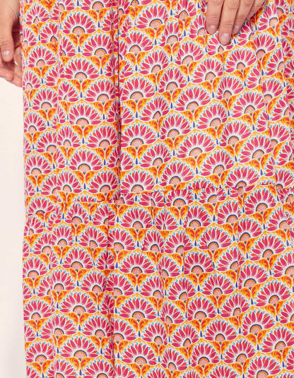 Robe longue imprimée coton bio CATELEYA