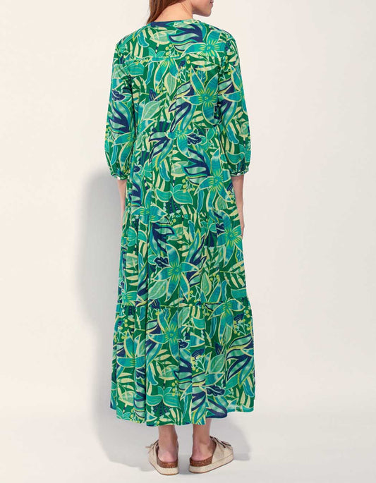 Robe longue imprimée coton bio CATELEYA