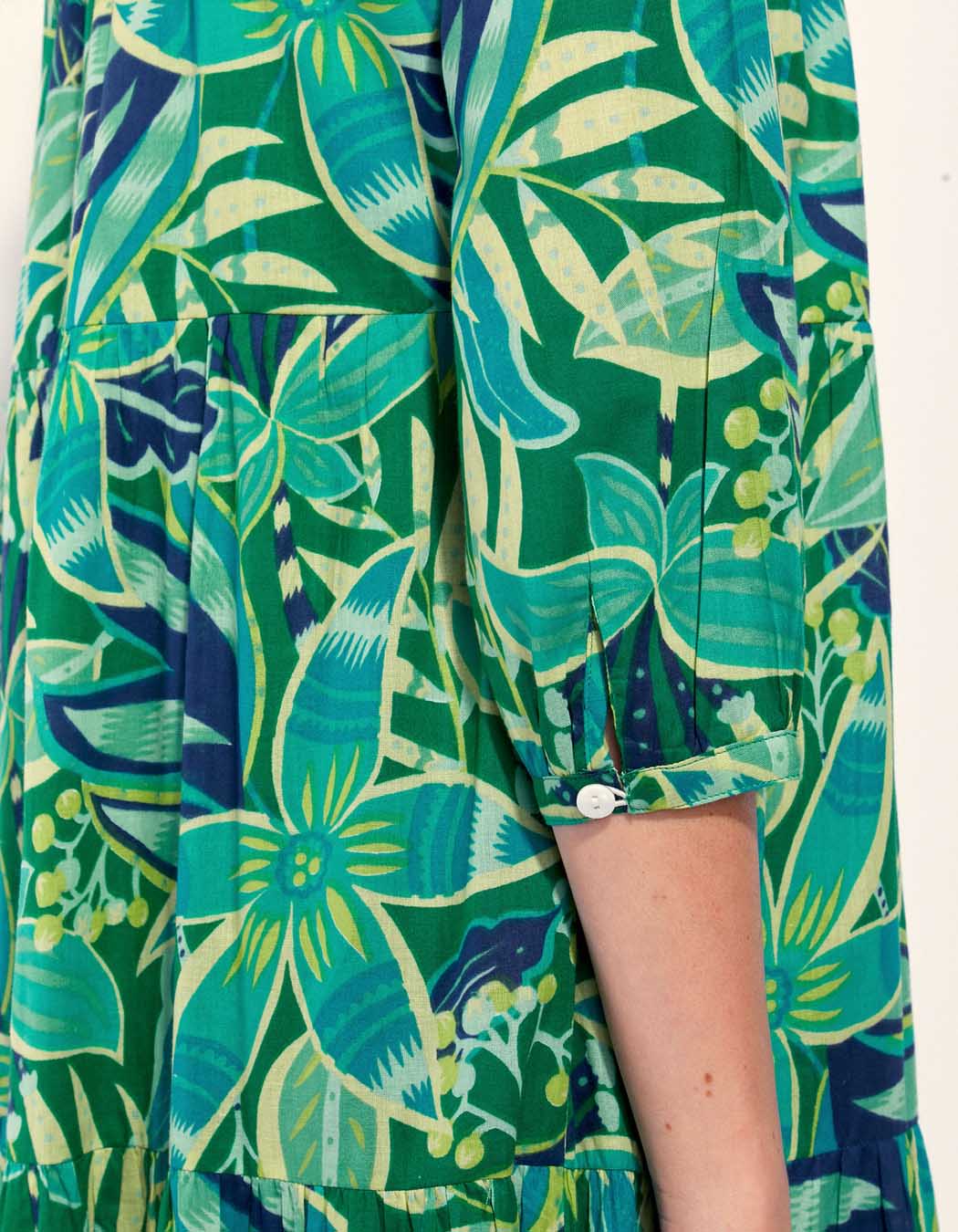 Robe longue imprimée coton bio CATELEYA