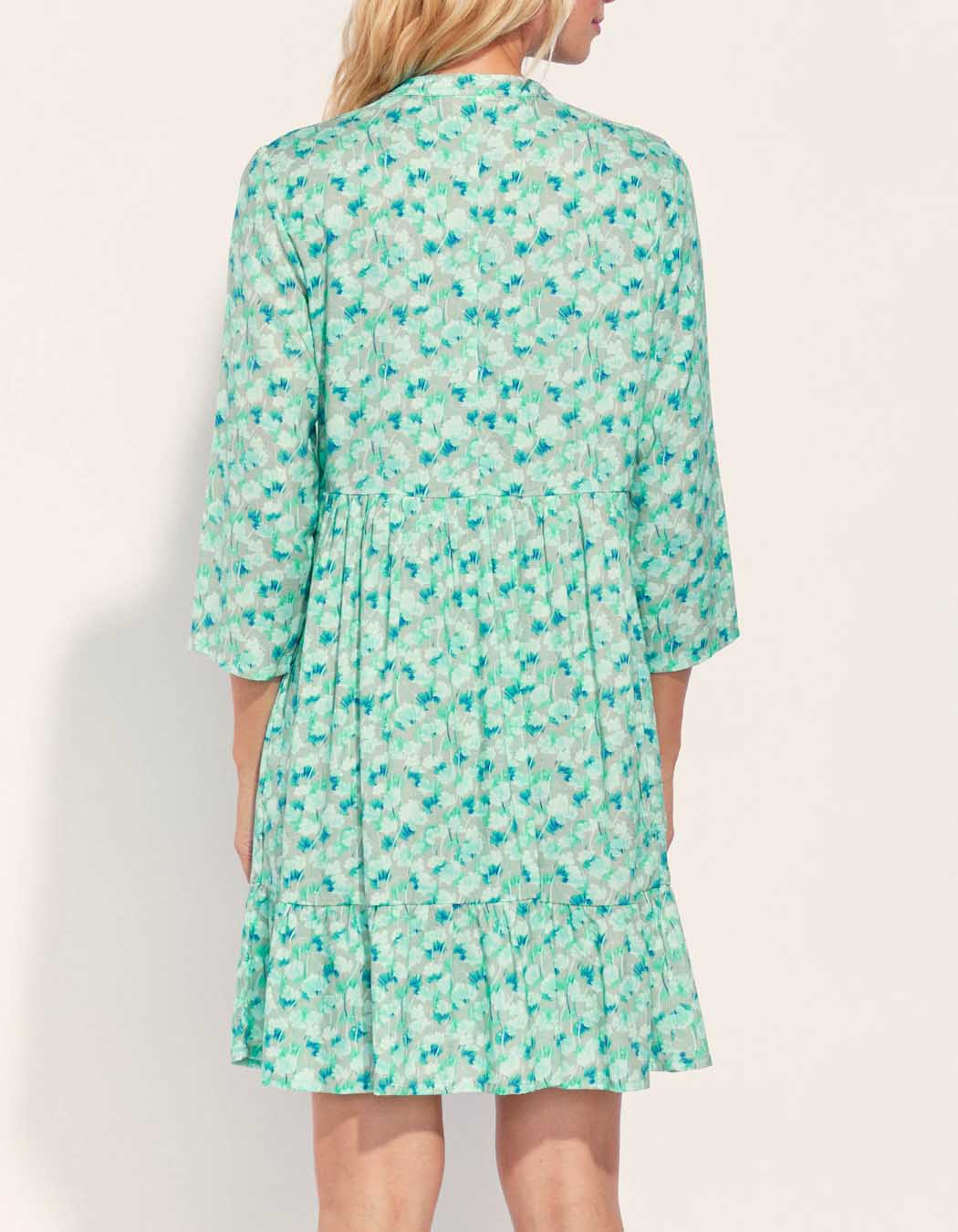 Robe fluide volants imprimée Ecovero DALESHKA