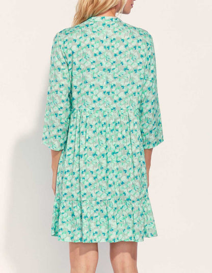Robe fluide volants imprimée Ecovero DALESHKA