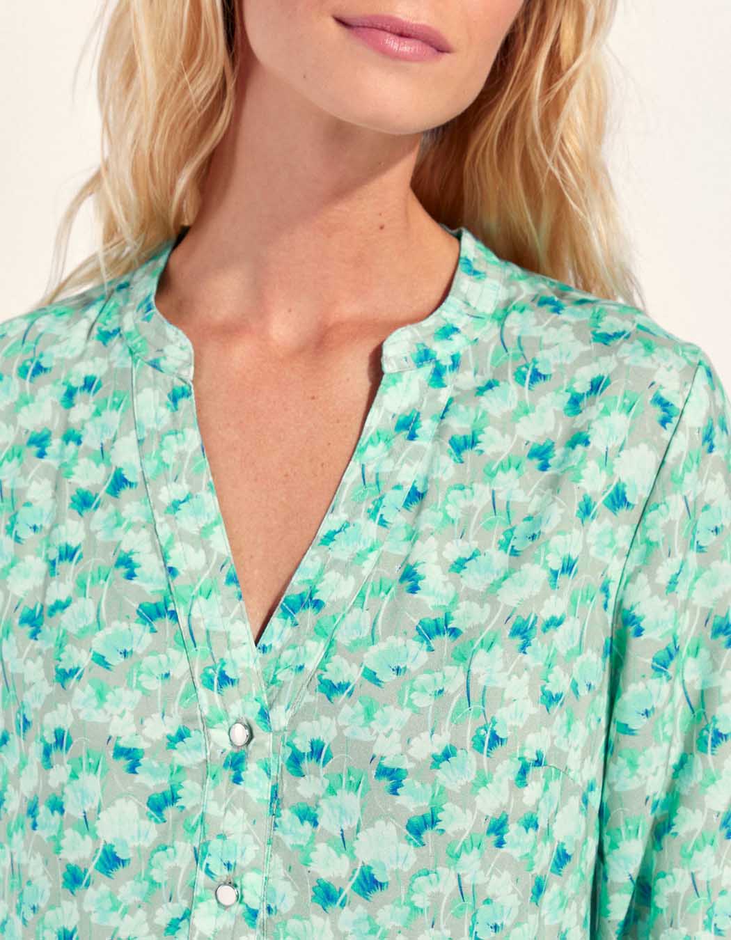 Robe fluide volants imprimée Ecovero DALESHKA