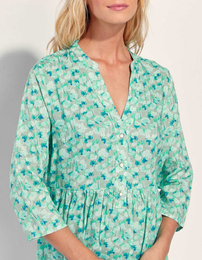 Robe fluide volants imprimée Ecovero DALESHKA
