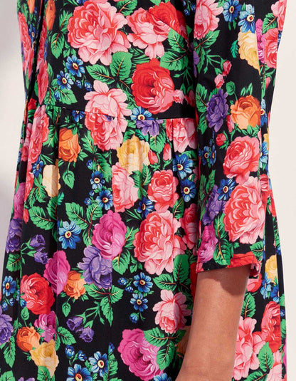 Robe fluide volants imprimée Ecovero DALESHKA