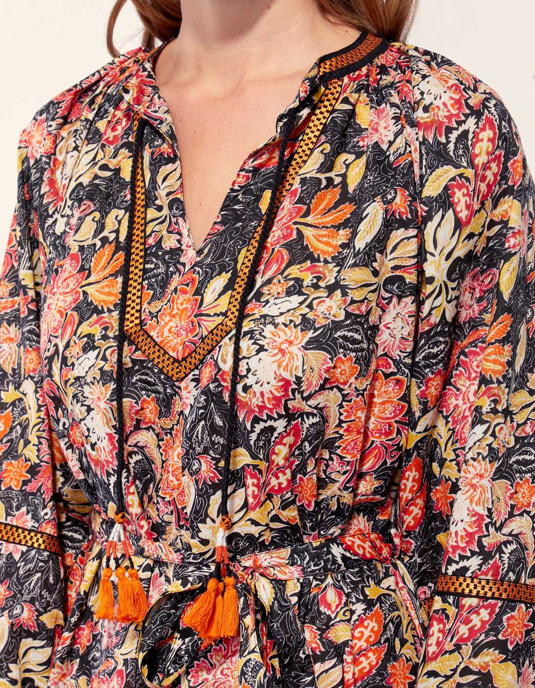 Robe ample imprimée coton bio ELUZAI