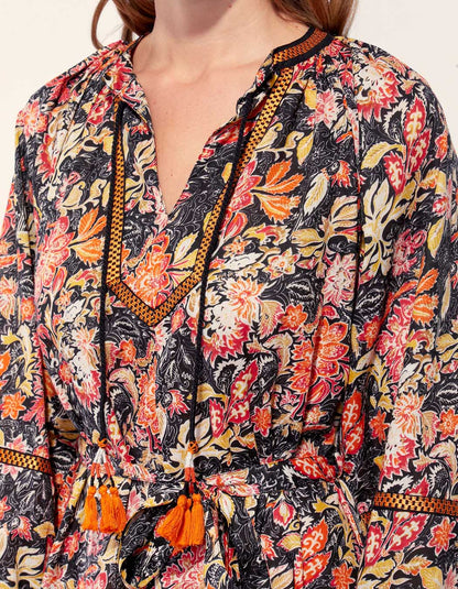 Robe ample imprimée coton bio ELUZAI
